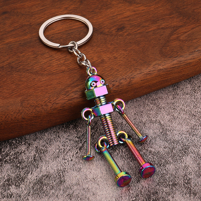 Robot Retro Handmade Key Ring Pendant