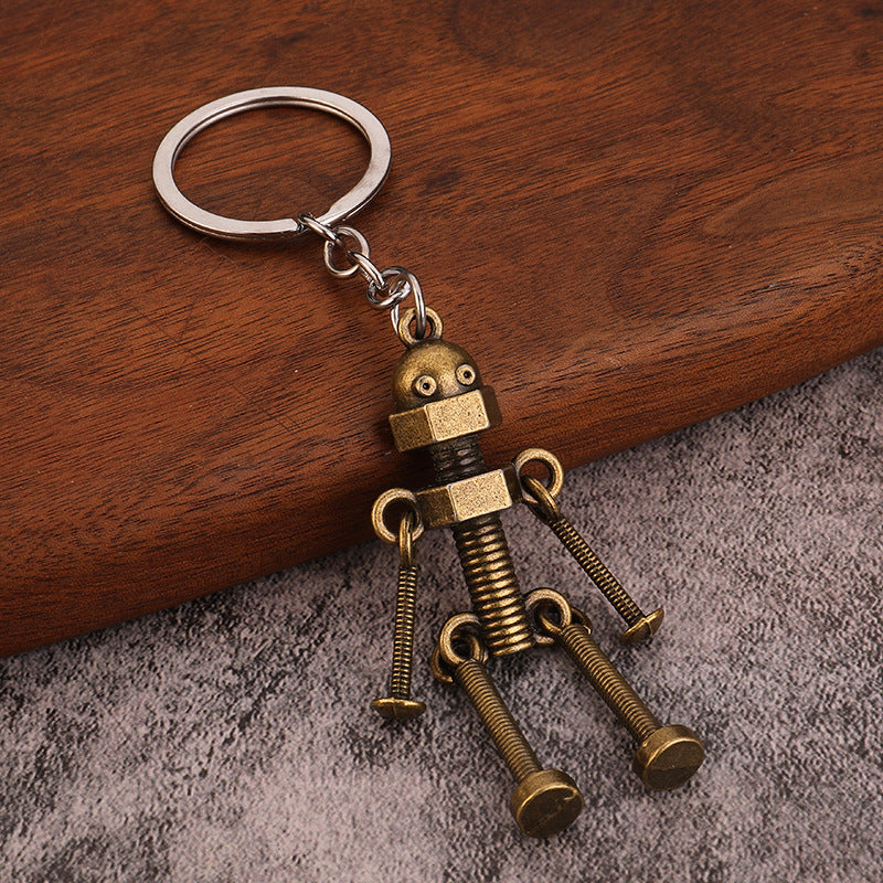 Robot Retro Handmade Key Ring Pendant